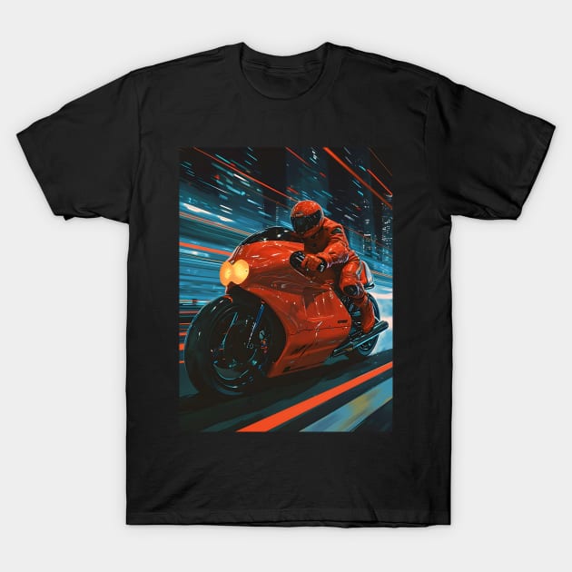 Akira Unleashed: Cyberpunk Masterpiece, Psychic Power Saga, and Fan Art Fusion T-Shirt by insaneLEDP